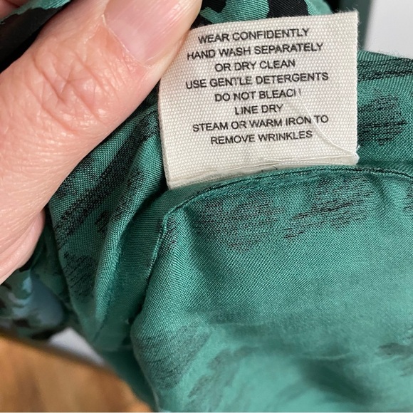 Omika Riviera Floral Maxi Dress Anthropologie XS Lisha Emerald Boho Cottagecore - Picture 14 of 15